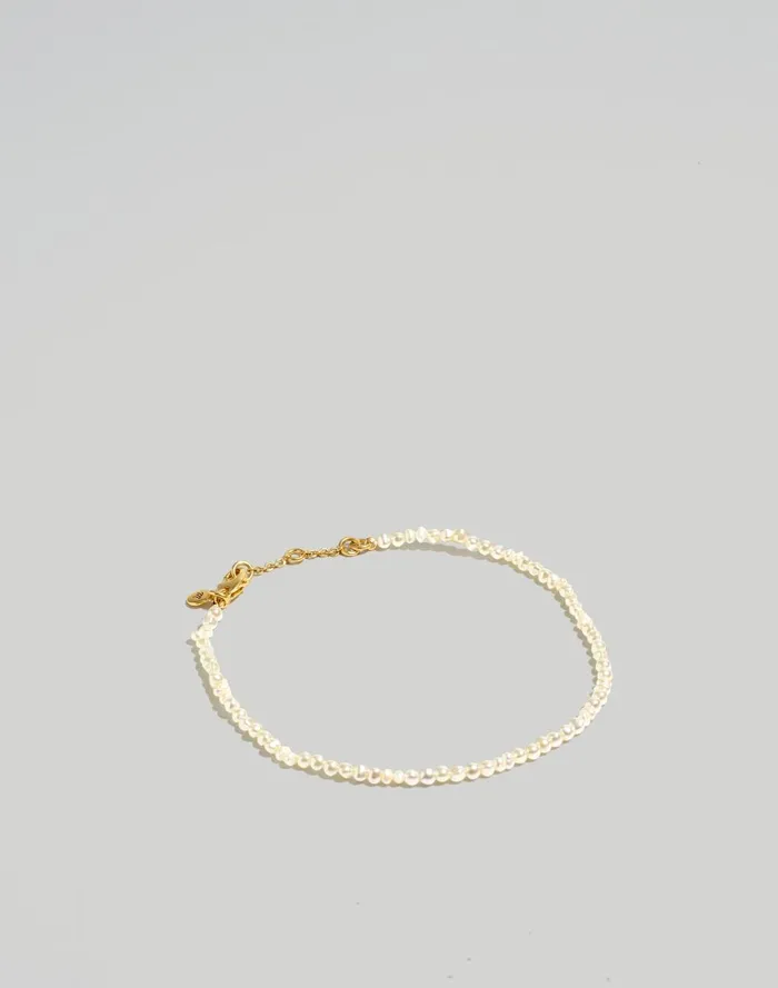 Women Jewelry Madewell Micro Freshwater Pearl Anklet
