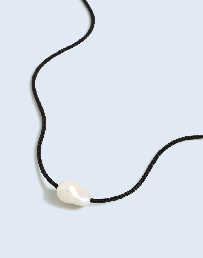 Women Jewelry Madewell Organic Freshwater Pearl Cord Necklace