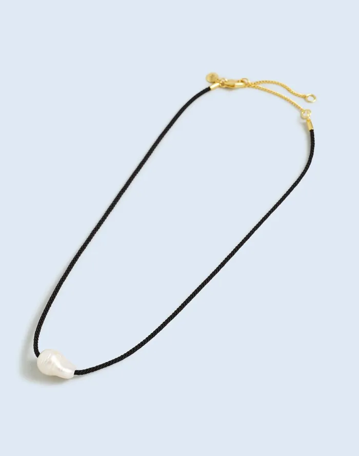 Women Jewelry Madewell Organic Freshwater Pearl Cord Necklace