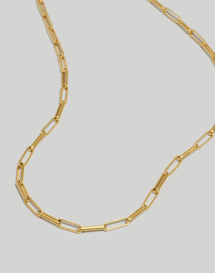 Women Jewelry Madewell Paperclip Chain Necklace