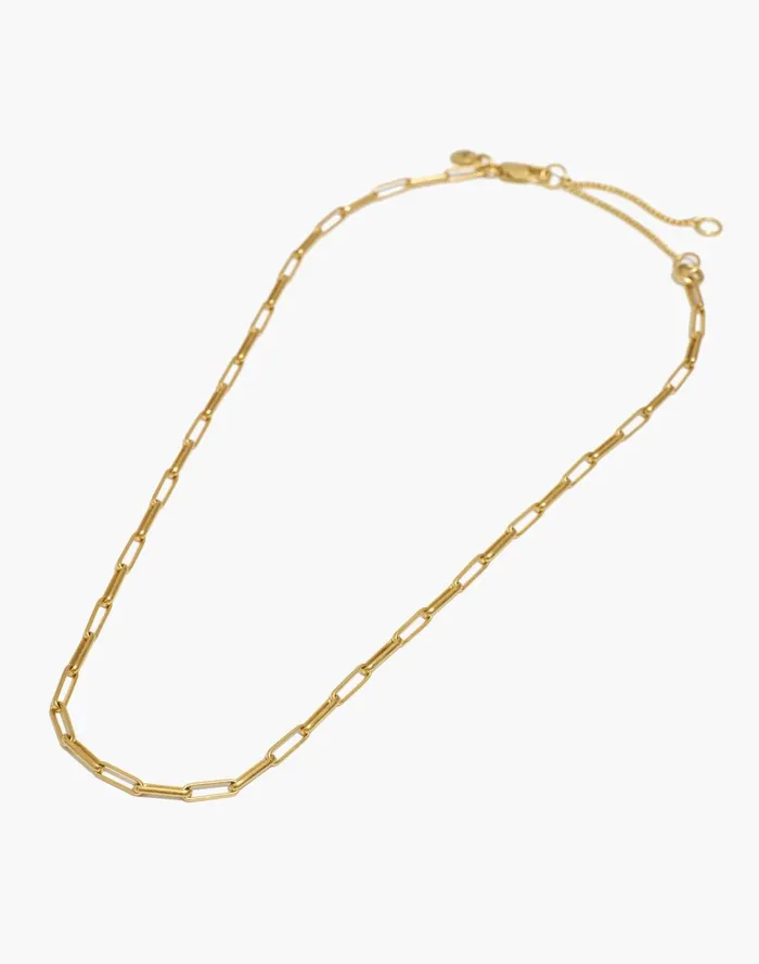 Women Jewelry Madewell Paperclip Chain Necklace