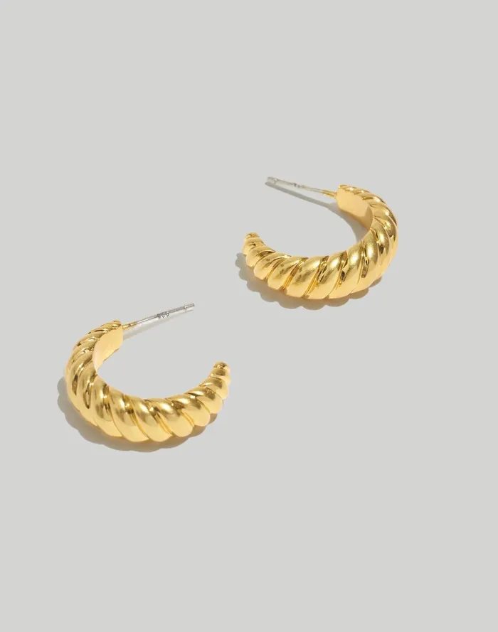 Women Jewelry Madewell Puffed Small Hoop Earrings