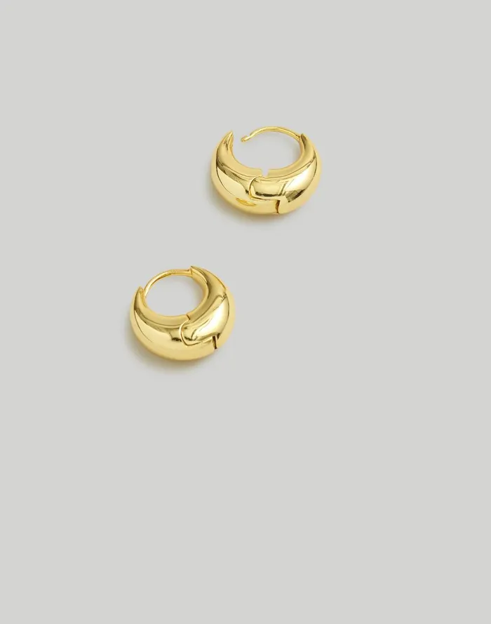 Women Jewelry Madewell Puffy Medium Hoop Earrings
