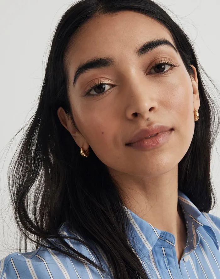 Women Jewelry Madewell Puffy Medium Hoop Earrings