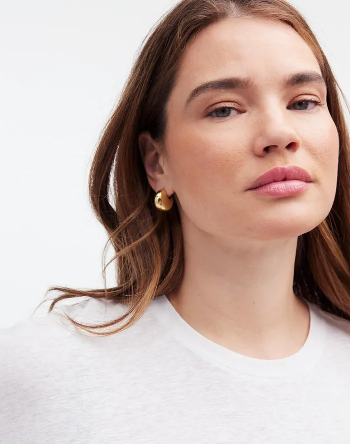 Women Jewelry Madewell Sculptural Chunky Hoop Earrings