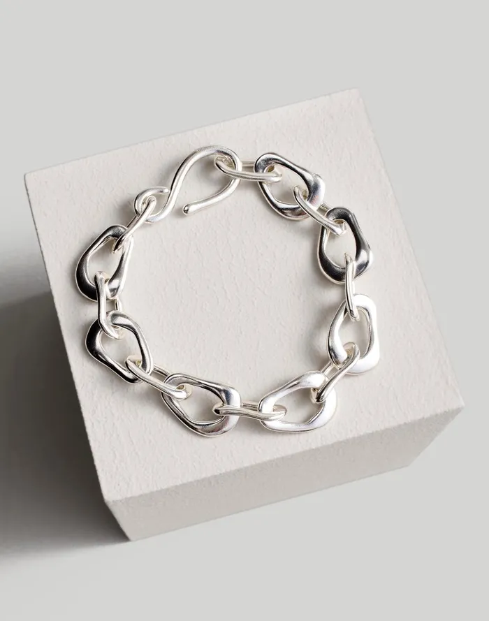 Women Jewelry Madewell The Sterling Silver Collection Chunky Chain Bracelet