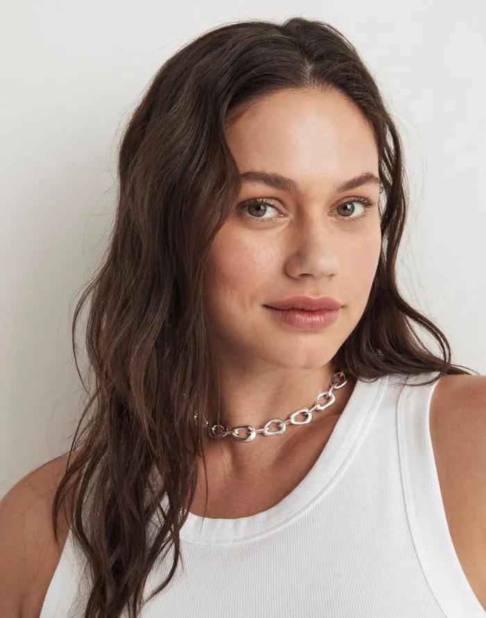 Women Jewelry Madewell The Sterling Silver Collection Chunky Chain Necklace