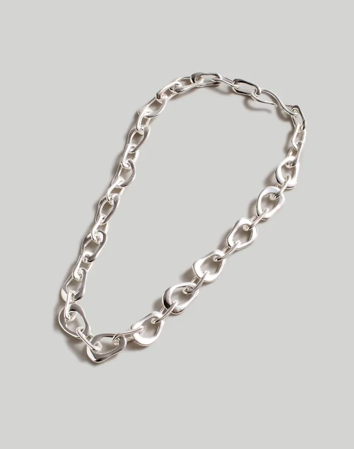 Women Jewelry Madewell The Sterling Silver Collection Chunky Chain Necklace