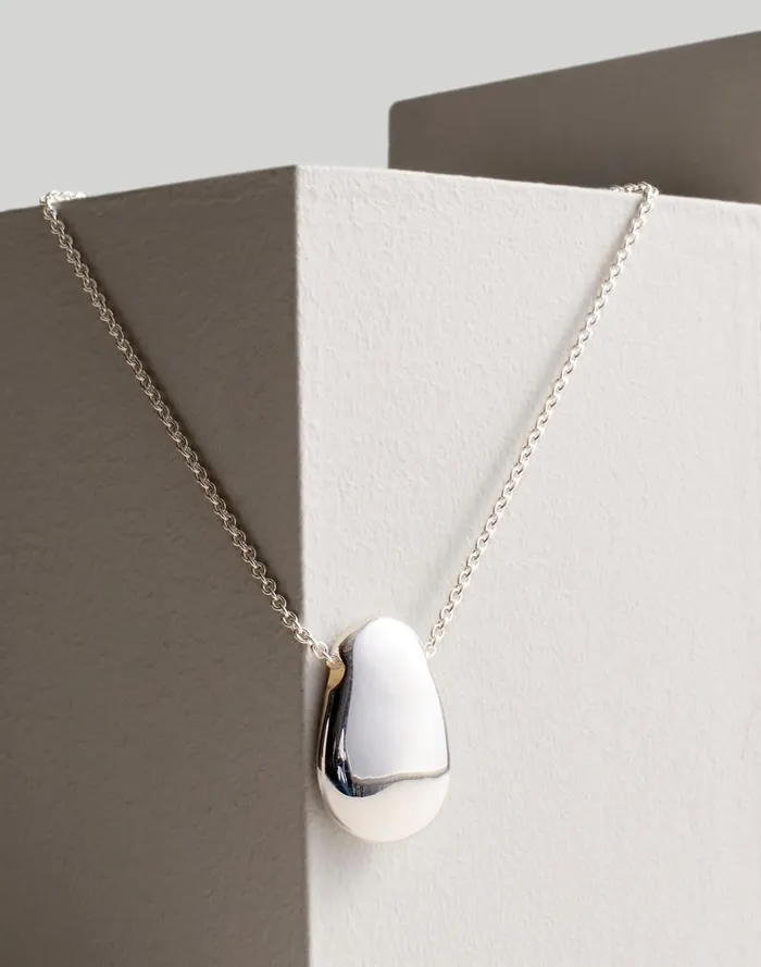 Women Jewelry Madewell The Sterling Silver Collection Chunky Pendant Necklace