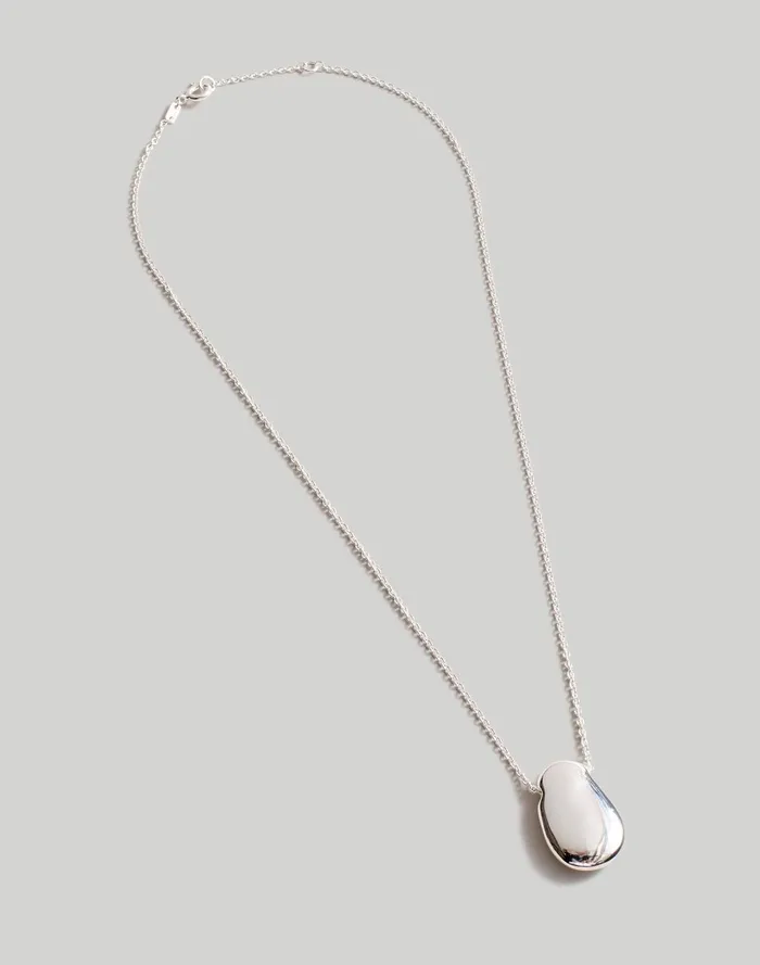 Women Jewelry Madewell The Sterling Silver Collection Chunky Pendant Necklace