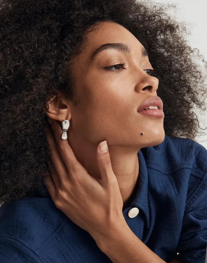 Women Jewelry Madewell The Sterling Silver Collection Statement Drop Earrings