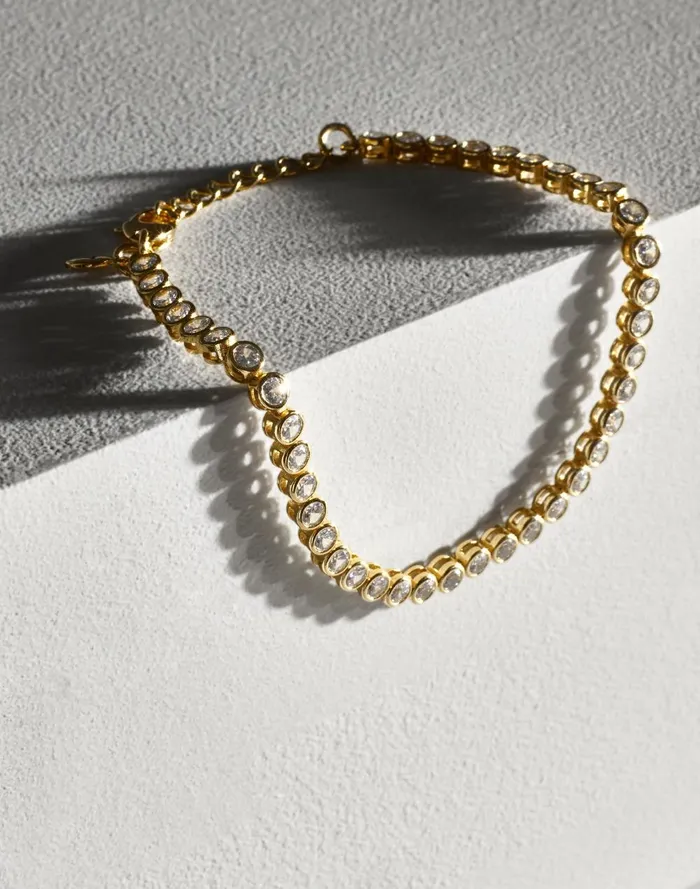 Women Jewelry Madewell The Tennis Collection Bezel Set Crystal Bracelet