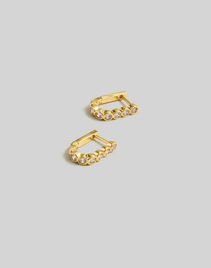 Women Jewelry Madewell The Tennis Collection Bezel Set Crystal Carabiner Hoop Earrings Women Jewelry Madewell The Tennis Collection Bezel Set Crystal Carabiner Hoop Earrings