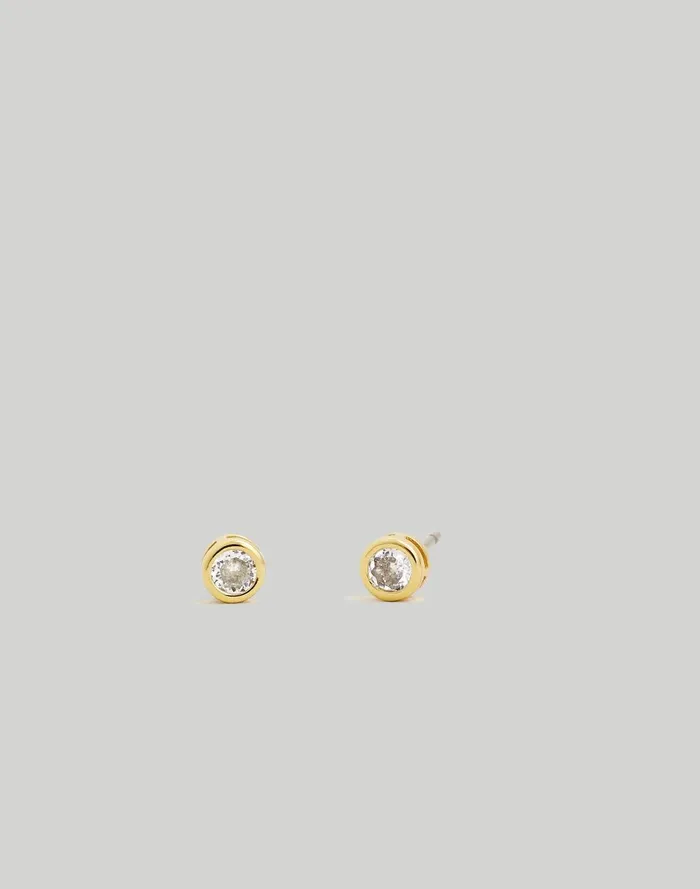 Women Jewelry Madewell The Tennis Collection Bezel Set Crystal Stud Earrings