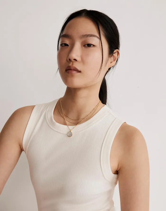 Women Jewelry Madewell ThreePack Mother Of Pearl Necklace Set