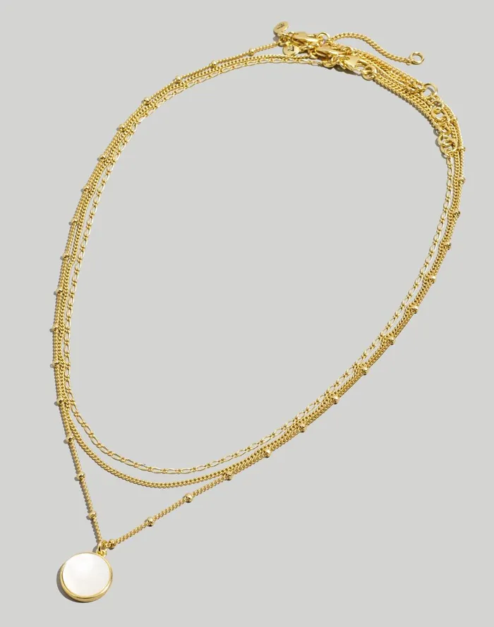 Women Jewelry Madewell ThreePack Mother Of Pearl Necklace Set