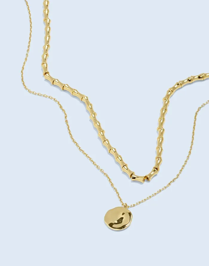 Women Jewelry Madewell TwoPack Beaded Pendant Necklace Set