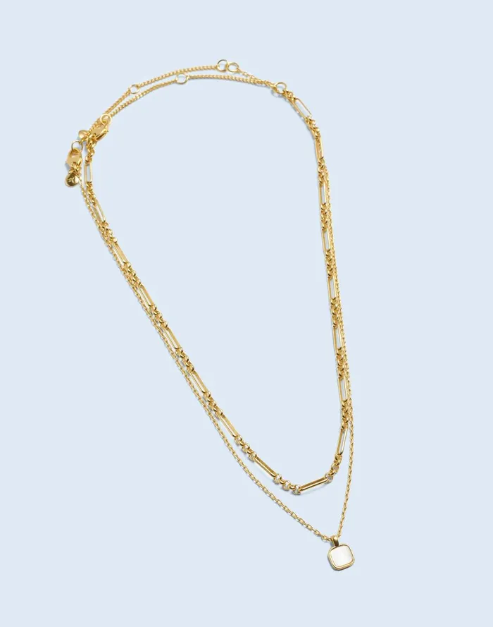 Women Jewelry Madewell TwoPack MotherOfPearl Necklace Set