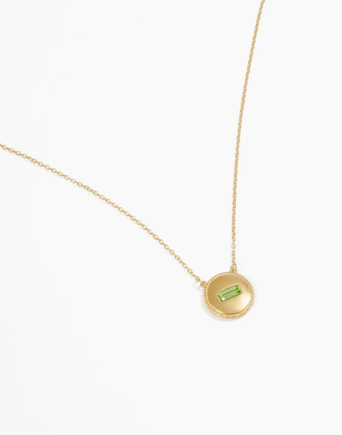Women Jewelry Madewell X Katie Dean Jewelry Coin Birthstone Necklace