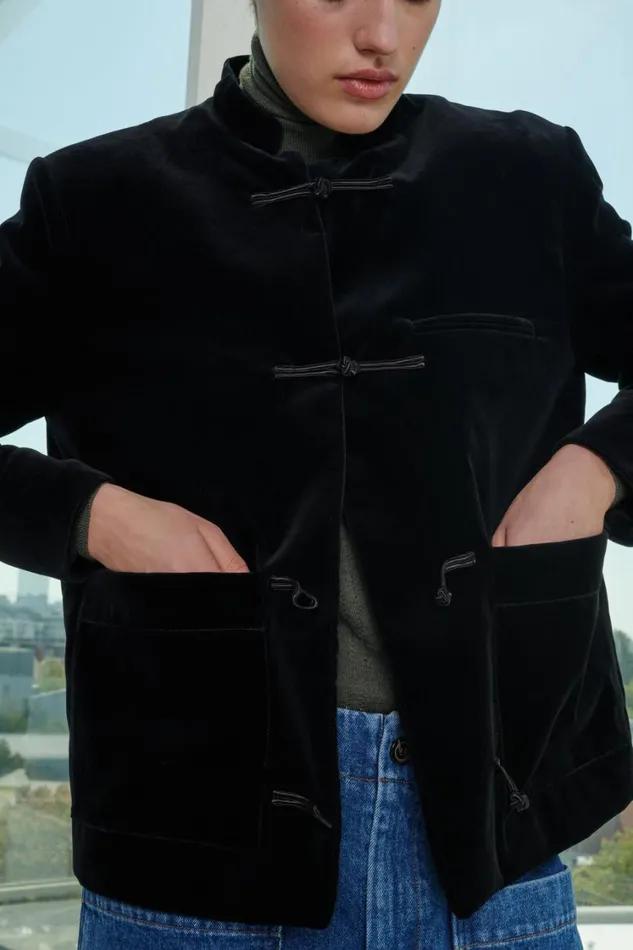 Women LADY JACKET Black Soeur Jackets and Coats