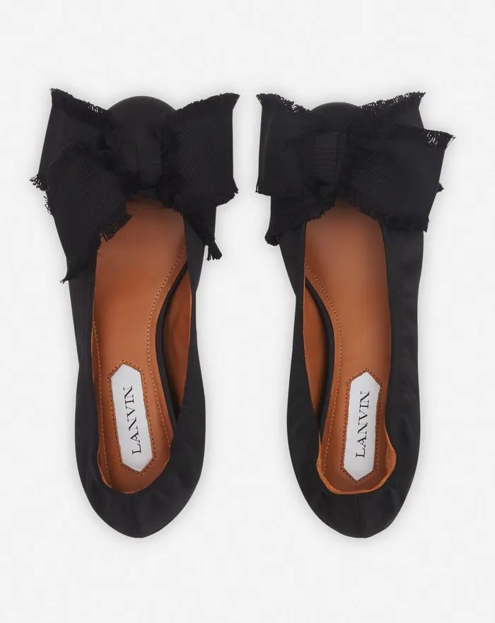 Women Lanvin Ballerinas Ballerina Flat With A Satin Bow Black