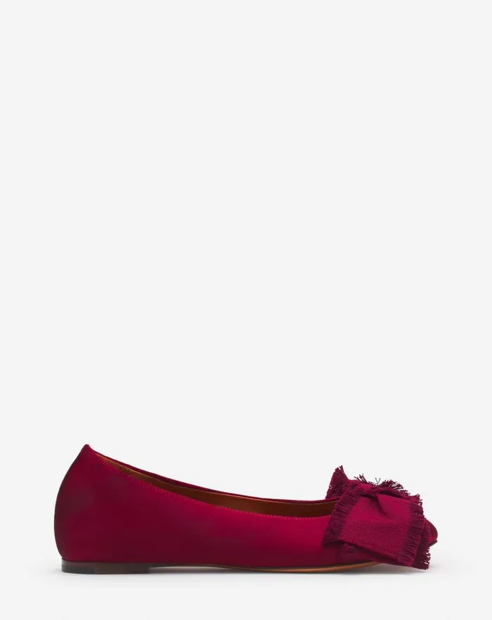 Women Lanvin Ballerinas Ballerina Flat With A Satin Bow Redwood