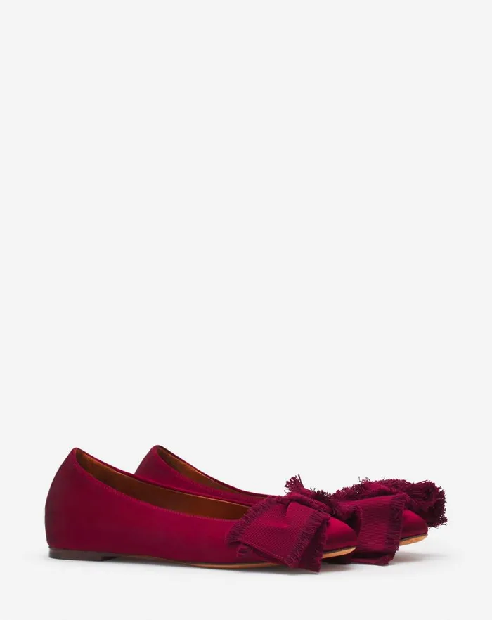 Women Lanvin Ballerinas Ballerina Flat With A Satin Bow Redwood Women Lanvin Ballerinas Ballerina Flat With A Satin Bow Redwood