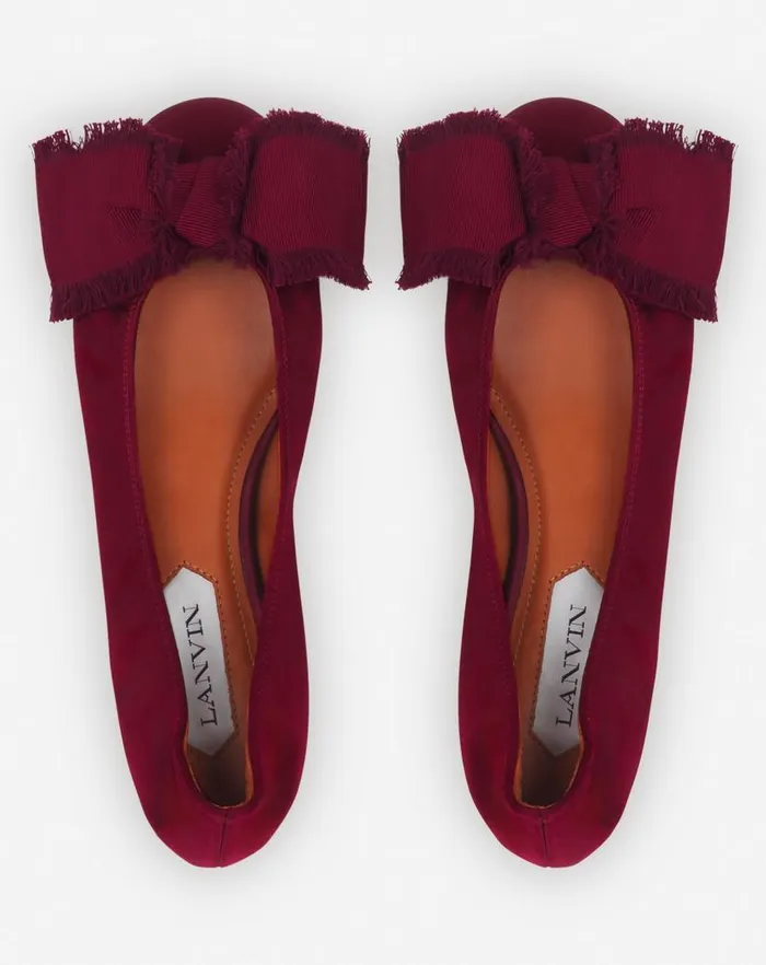 Women Lanvin Ballerinas Ballerina Flat With A Satin Bow Redwood Women Lanvin Ballerinas Ballerina Flat With A Satin Bow Redwood