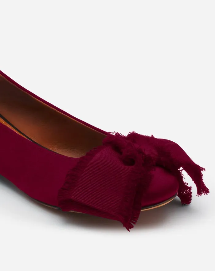 Women Lanvin Ballerinas Ballerina Flat With A Satin Bow Redwood Women Lanvin Ballerinas Ballerina Flat With A Satin Bow Redwood