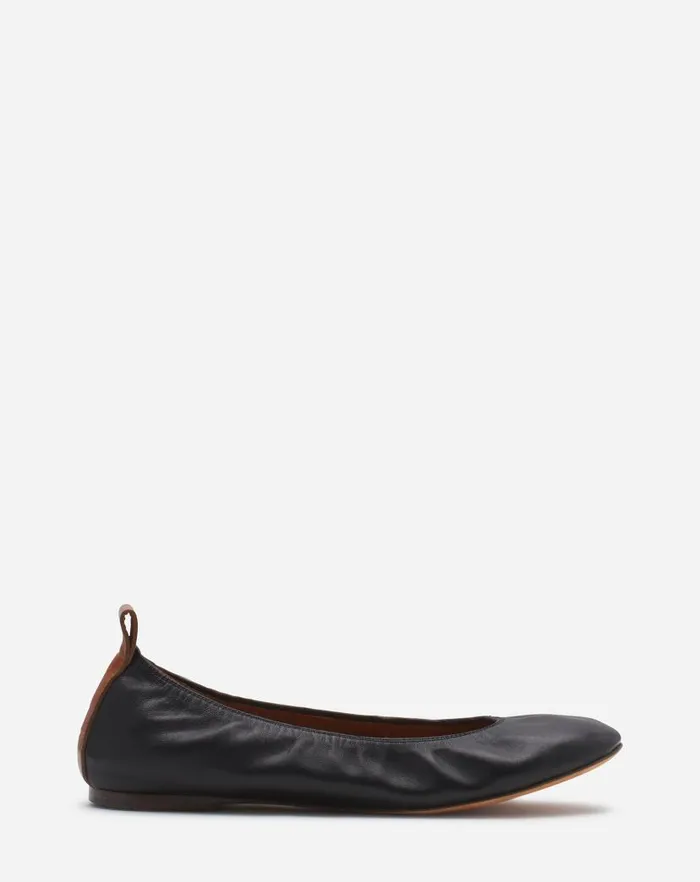 Women Lanvin Ballerinas The Leather Ballerina Flat Black