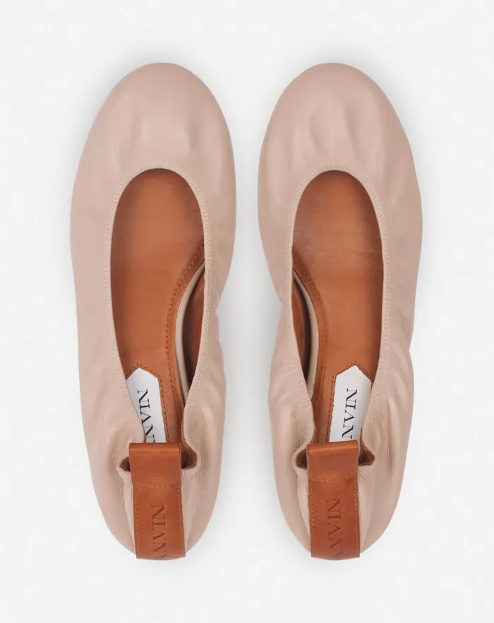Women Lanvin Ballerinas The Leather Ballerina Flat Dark Beige