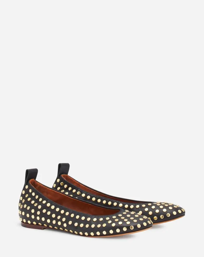 Women Lanvin Ballerinas The Leather Ballerina Flat With Studs Black Women Lanvin Ballerinas The Leather Ballerina Flat With Studs Black