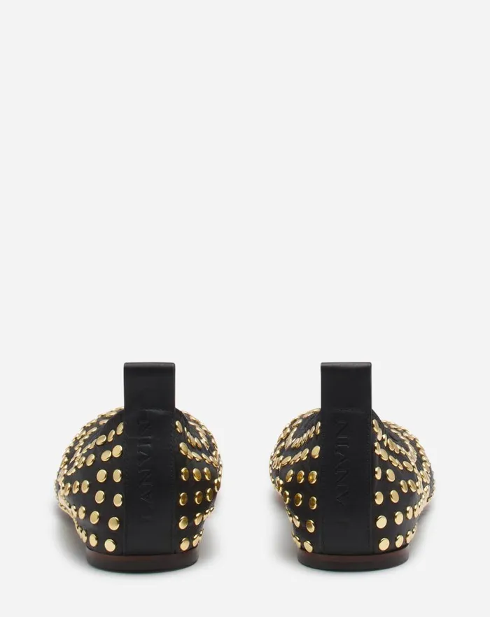 Women Lanvin Ballerinas The Leather Ballerina Flat With Studs Black Women Lanvin Ballerinas The Leather Ballerina Flat With Studs Black