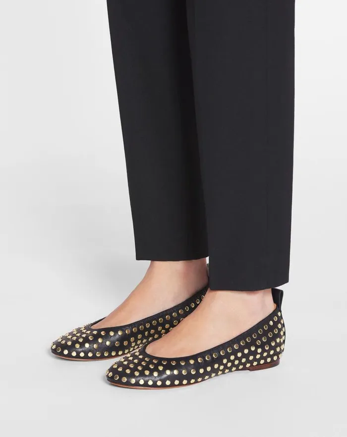 Women Lanvin Ballerinas The Leather Ballerina Flat With Studs Black Women Lanvin Ballerinas The Leather Ballerina Flat With Studs Black