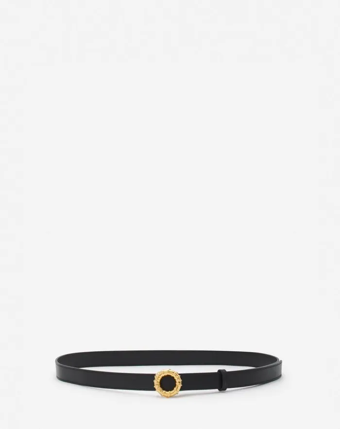 Women Lanvin Belts Mlodie Leather Belt Black