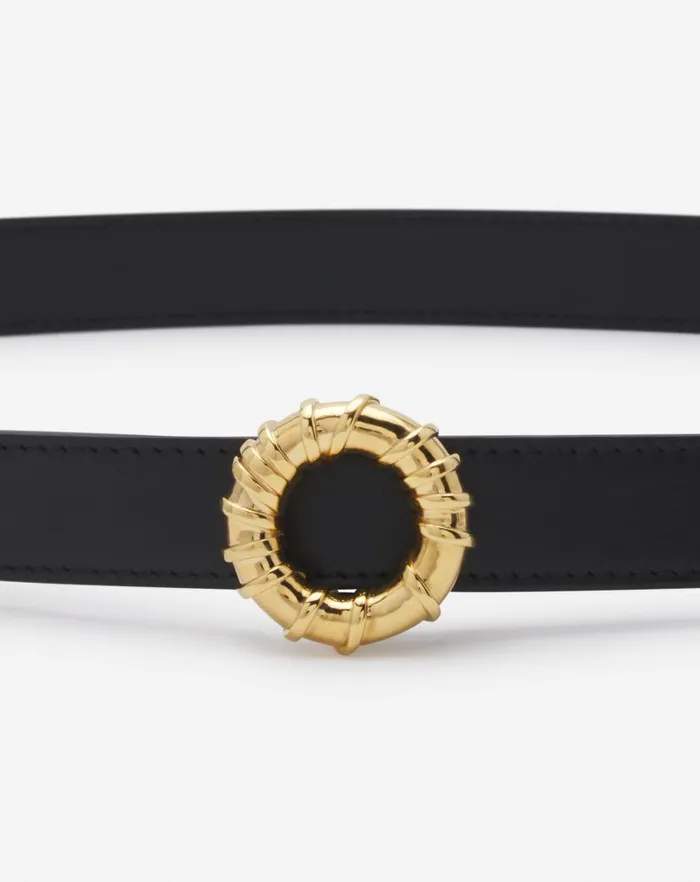 Women Lanvin Belts Mlodie Leather Belt Black Women Lanvin Belts Mlodie Leather Belt Black