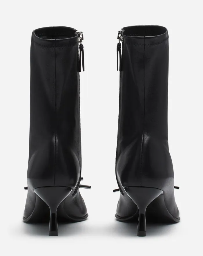 Women Lanvin Boots and Booties Lanvin Bow Ankle Boots In Leather Black Women Lanvin Boots and Booties Lanvin Bow Ankle Boots In Leather Black