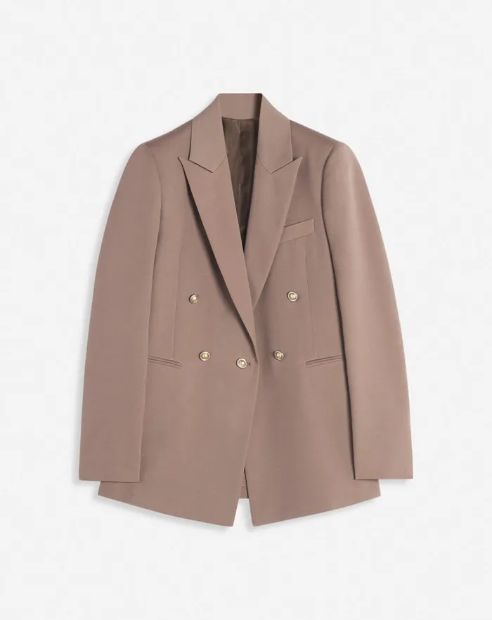 Women Lanvin Coats and Jackets Doublebreasted Jacket Marron Glace