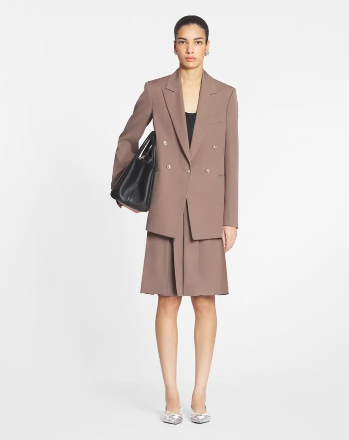 Women Lanvin Coats and Jackets Doublebreasted Jacket Marron Glace Women Lanvin Coats and Jackets Doublebreasted Jacket Marron Glace