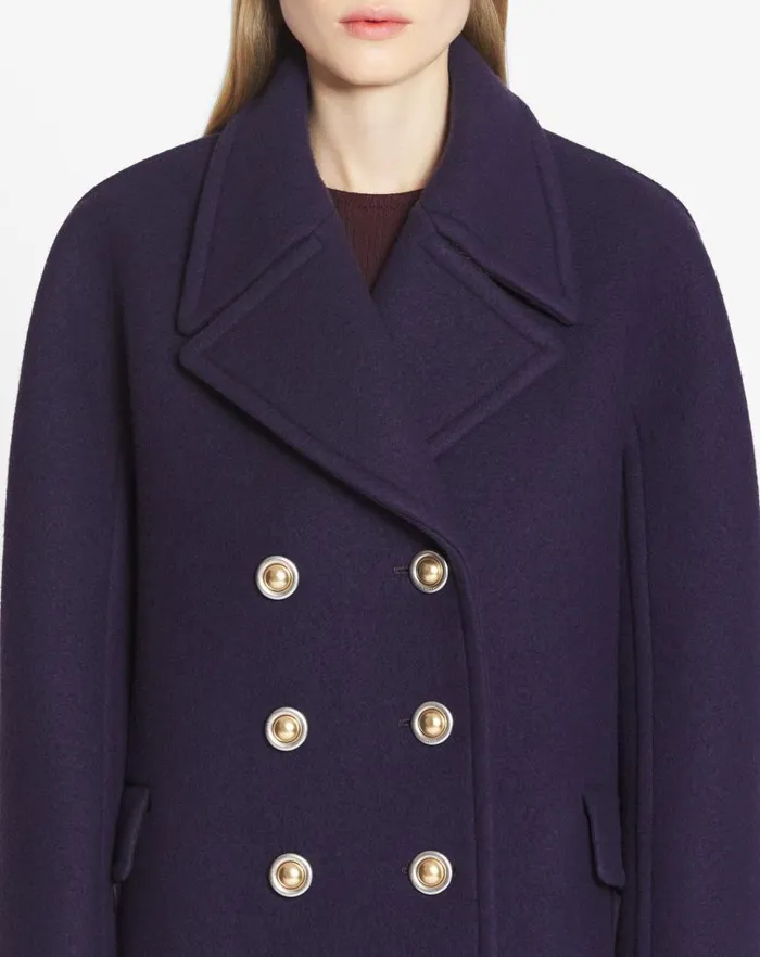 Women Lanvin Coats and Jackets Pea Coat Japanese Ink