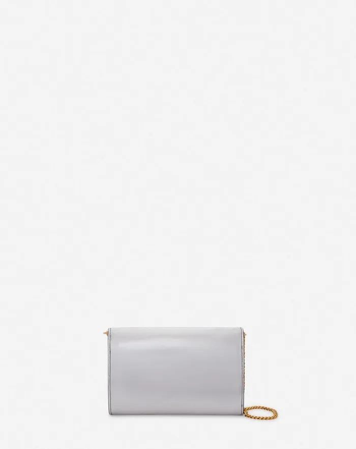Women Lanvin Concerto Concerto Wallet On Chain Bag In Metallic Leather Silver