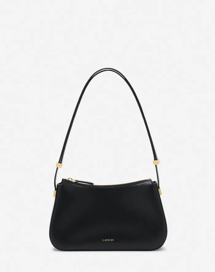 Women Lanvin Crossbody Bags and Shoulder Bags Concerto Baguette Leather Bag Black Women Lanvin Crossbody Bags and Shoulder Bags Concerto Baguette Leather Bag Black