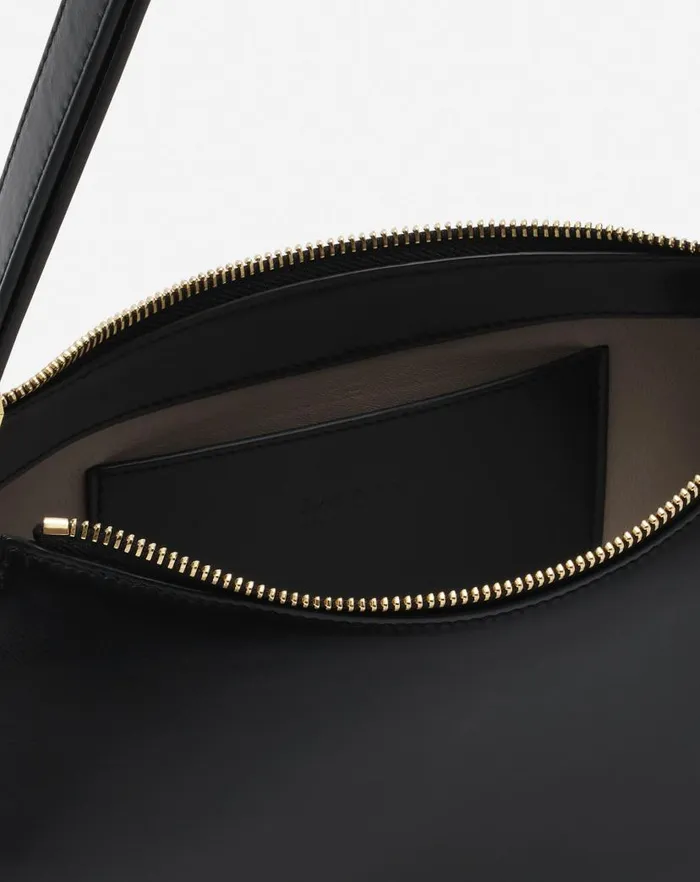 Women Lanvin Crossbody Bags and Shoulder Bags Concerto Baguette Leather Bag Black Women Lanvin Crossbody Bags and Shoulder Bags Concerto Baguette Leather Bag Black