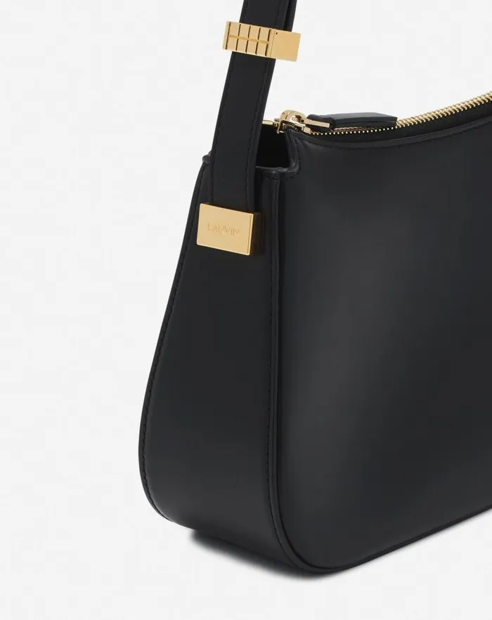 Women Lanvin Crossbody Bags and Shoulder Bags Concerto Baguette Leather Bag Black Women Lanvin Crossbody Bags and Shoulder Bags Concerto Baguette Leather Bag Black