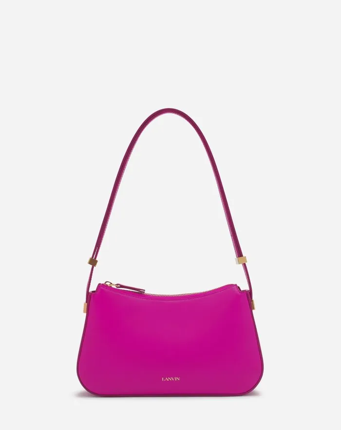 Women Lanvin Crossbody Bags and Shoulder Bags Concerto Baguette Leather Bag Fuchsia Women Lanvin Crossbody Bags and Shoulder Bags Concerto Baguette Leather Bag Fuchsia