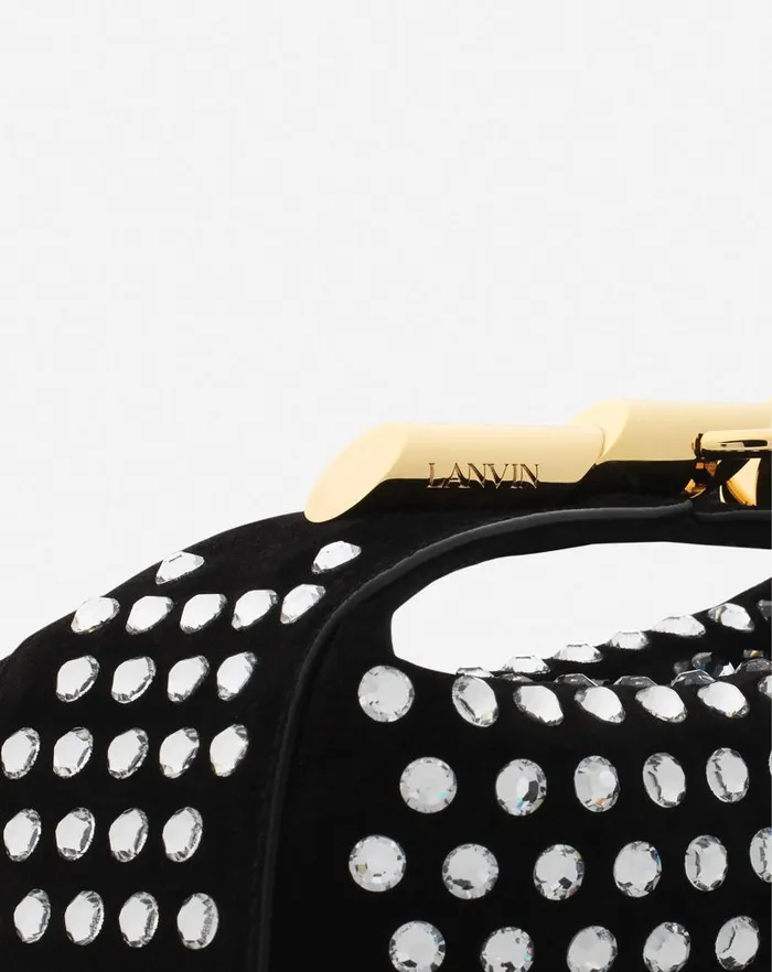 Women Lanvin Crossbody Bags and Shoulder Bags Haute Squence Leather Clutch Bag With Rhinestones Black Women Lanvin Crossbody Bags and Shoulder Bags Haute Squence Leather Clutch Bag With Rhinestones Black