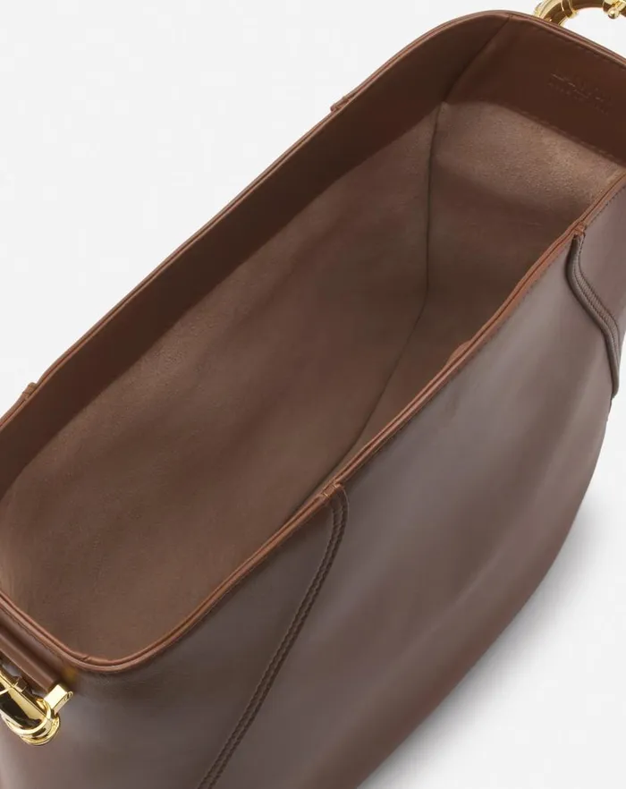 Women Lanvin Crossbody Bags and Shoulder Bags Leather Mlodie Hobo Bag Chestnut Women Lanvin Crossbody Bags and Shoulder Bags Leather Mlodie Hobo Bag Chestnut