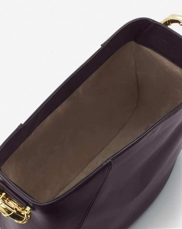 Women Lanvin Crossbody Bags and Shoulder Bags Leather Melodie Hobo Bag Amarena