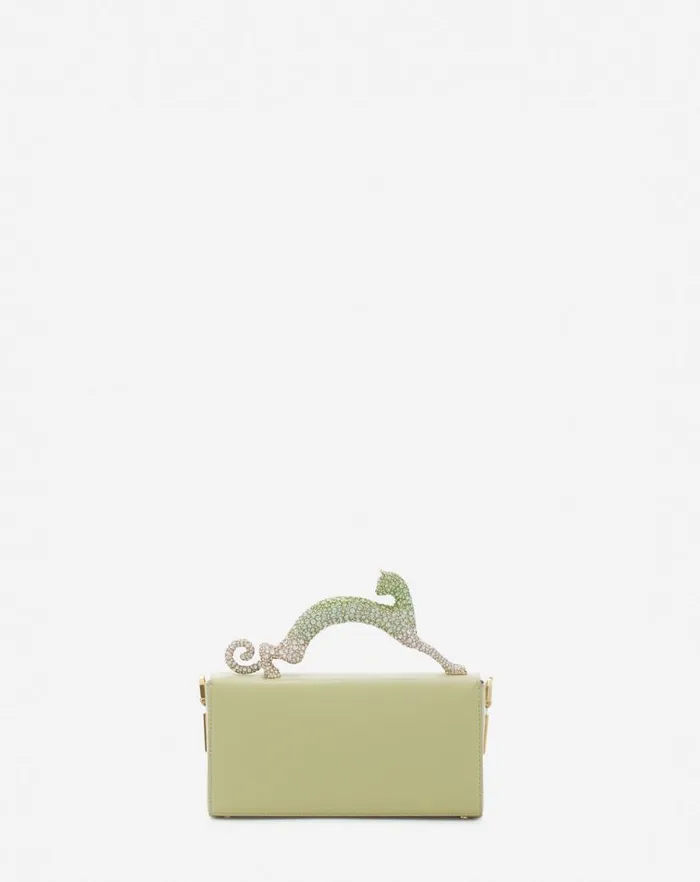 Women Lanvin Crossbody Bags and Shoulder Bags Nano Pencil Cat Bag In Leather And Rhinestones Almondvanilla Women Lanvin Crossbody Bags and Shoulder Bags Nano Pencil Cat Bag In Leather And Rhinestones Almondvanilla