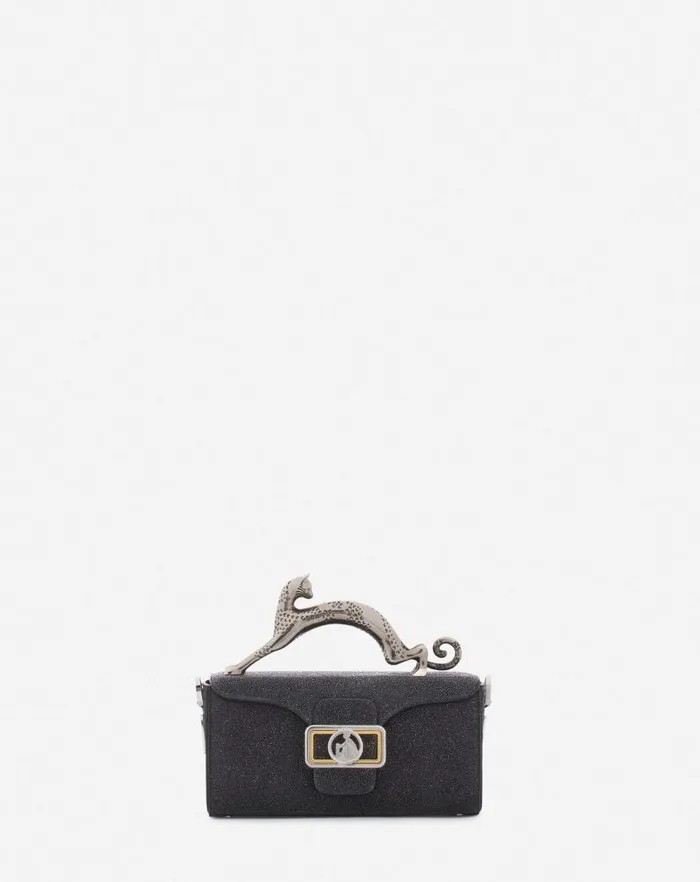 Women Lanvin Crossbody Bags and Shoulder Bags Nano Pencil Cat Bag In Suede Black Women Lanvin Crossbody Bags and Shoulder Bags Nano Pencil Cat Bag In Suede Black